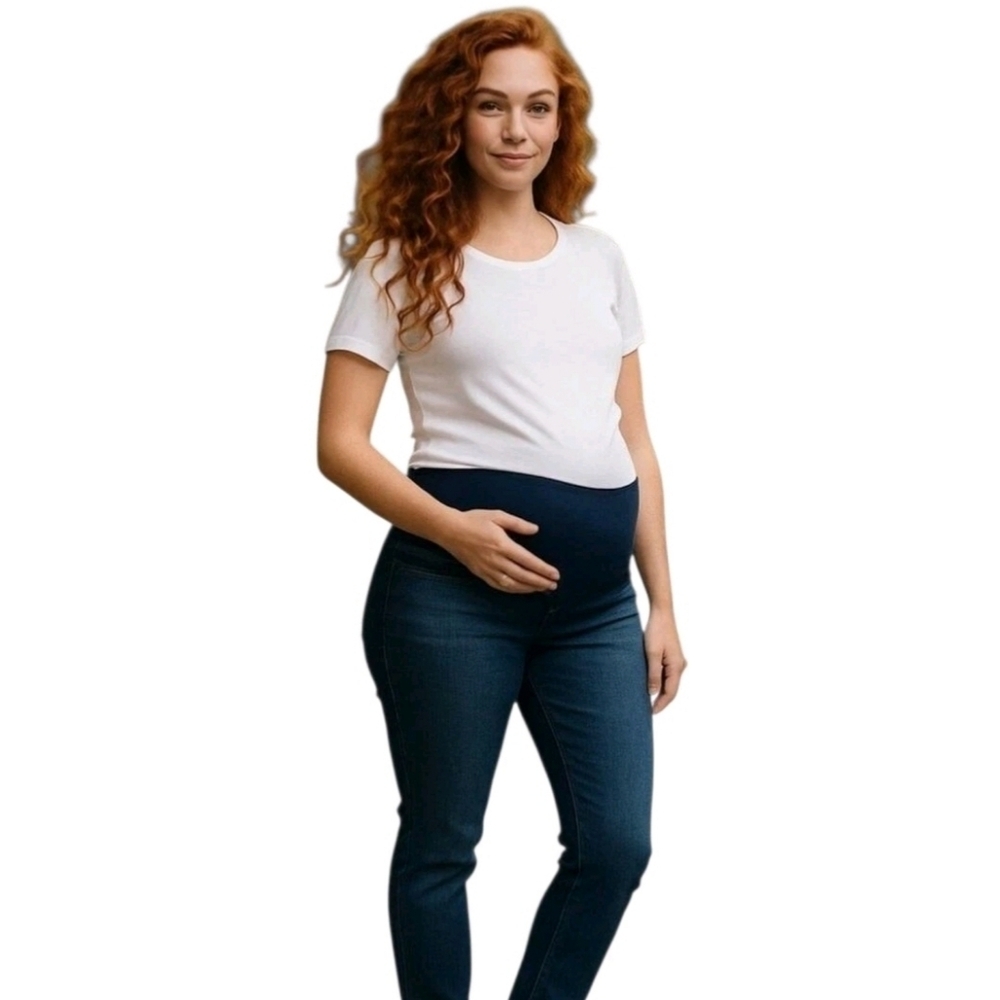 Mama Maternite Dark Wash Skinny Jeans Medium